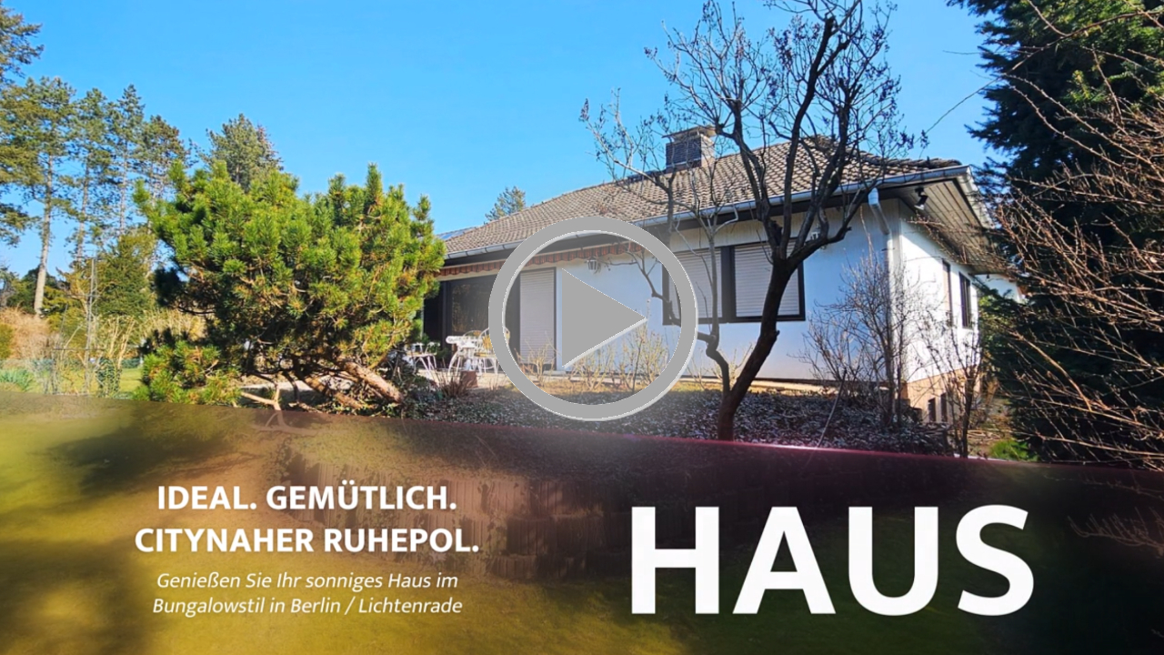 Einfamilienhaus im Bungalowstil im Berliner S�den